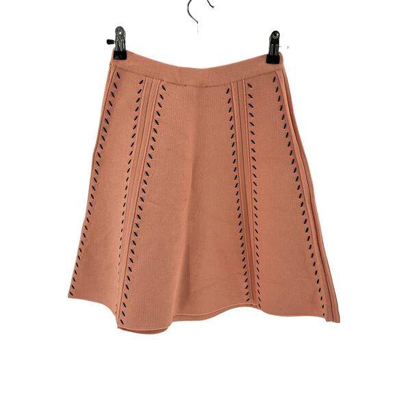 Sandro 'Eglantine' Pink Knit A-Line Skirt Size 34 - Picture 3 of 4